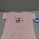 Columbia Girls' Tech Trail Short Sleeve Graphic Shirt (Large, Satin Pink Heather/Ridge Line Life)