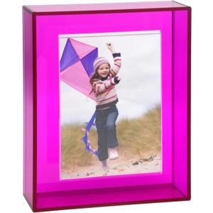 8x10 Acrylic Picture Frame for Wall and Tabletop Neon Floating Photo Frame with Decorative Bright Color, Purple
