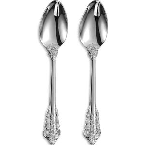 KEAWELL 2-Piece Gorgeous Large Serving Spoon, 18/10 Stainless Steel, Fine Large Serving Spoon, Sturdy Tablespoon, Dishwasher Safe, 9.4" (Silver)