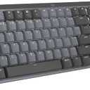 Logitech MX Mechanical Wireless Illuminated Performance Keyboard, Tactile Quiet Switches, Backlit Keys, Bluetooth, USB-C, macOS, Windows, Linux, iOS, Android, Metal, Graphite