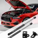 Vepagoo Front Hood Struts Fit for Ford Mustang MK6 2015-2023, Lift Supports Charged Shock Props Damper Spring Bar with Mounting Bracket, 2 Pack