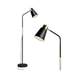 Adjustable Reading Floor Lamp,360°Rotatable Shade,3CCT LED Bulb Include,Black