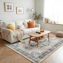 RUGICI Area Rugs8x10, Washable Area Rug for Living Room, Low Pile Rug, Non-Slip Non-Shedding Bedroom Rug, Indoor Modern Carpet for Bedroom Kitchen Dining Room Home Décor (Beige, 8x10)