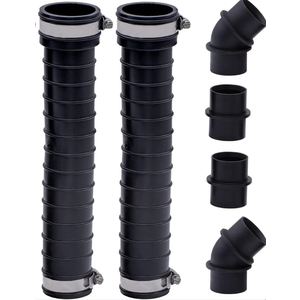 Fernco QwikFlex 36-in. Flexible Pipe Connector Kit for Offset or Hard To Reach 1-1/2-in. SCH40 PVC DWV Connections 4 Pcs