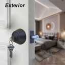 1 Side Keyed Deadbolt Lock,Single Cylinder Dead Bolt, Matte Black Round Exterior Keyed Front Entry Inside Door Deadbolt