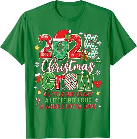 Christmas Crew 2025 Family Christmas Xmas Pajamas Matching T-Shirt, L