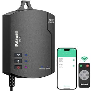 72W WiFi Low Voltage Landscape Transformer, Outdoor Landscape Light Transformer with Timer, 120V AC to 12V DC Low Voltage Transformer for Pathway Lights, Smart App/Voice Control/Remote K11