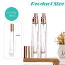 8Pcs Perfume Glass Spray Bottle Refillable Empty Bottles Glass Perfume Atomizer Portable Fragrance Bottle Fine Mist Spray Bottles 10ml with Rosegold Caps