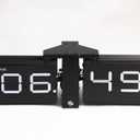 Retro Flip Clock, Battery Powered Desk & Wall Shelf Clock with Mechanical Number Display, Noise-Free Operation, Oversized Flip Digits, Modern Decor Gift for Home, Office, Studio