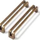 Antique Brass zinc Alloy Cabinet pulls,Vintage Retro 5 Inch 128mm Hole Center Cabinet Handles for Drawer,Cupboard, Wardrobe,Dresser - 6 Pack