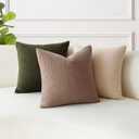 Foindtower Pack of 2, Curly Faux Fur Decorative Throw Pillow Covers Soft Fuzzy Plush Cushion Case with Zipper Cozy Pillowcase for Home Living Room Couch Bed Sofa 16 x 16 Inch, Chocolate (Cocoa)