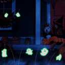 VioraWhite 12 Pcs Halloween Ghost Diamond Painting Swaying in The Wind, Glow in The Dark Spooky Faces Diamond Art Kits for Adults Beginners, High Flexibility Iron Stakes Outdoor Garden Decoration