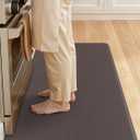 Color&Geometry 0.71" Extra Thick Anti Fatigue Cushion Kitchen Floor Mat,Easy Clean, Water & Oil Proof, Non Slip, Foam Padded Runner Rug for Front Sink,20"x 39" Brown (2.0 Version)