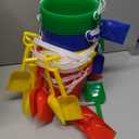 Sratte 24 Beach Sand Castle Buckets and Shovels Set,Includes 24 Pcs Plastic Sand Pails and 24 Pcs Shovels 5 Inch Small Kids Shovel for Boys Girls Toddlers, 4 Colors