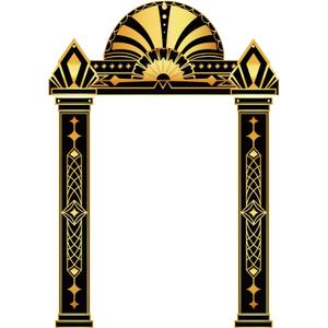 Peryiter 3 Pcs Roaring 20's Themed Party Decorations Awards Night Party Decorations for Vintage Dance Black Gold Art Event for Halloween, New Year, Birthday and Wedding