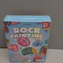 Dan&Darci Rock Painting Kit for Kids - Arts and Crafts for Girls & Boys Ages 6-12 - Craft Kits Art Set - Supplies for Rocks Paint - Best Tween Gift Ideas for Kid Activities Age 6 7 8 9 10 11 (Multi-color)