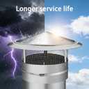 9 Inch Round Chimney Cap,Adjustable Roof Cap for Vents,Chimney Cap with Screen in Stainless Steel,Round Rain Cap for All-Round Chimney Protection,Round Roof Rain Chimney Cover,9 Inch Round Chimney Cap
