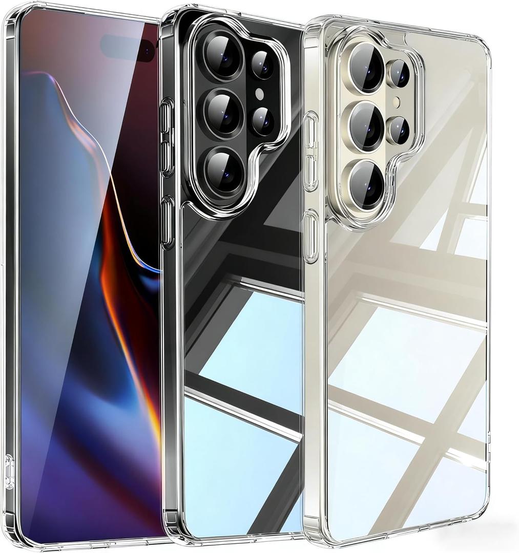 for Samsung Galaxy S26 Ultra Case Clear [Anti-Yellowing][Military-Grade Protection] Shockproof Silicone TPU Ultra Slim Phone Case for Samsung Galaxy S26 Ultra 5G 2026 Cover,Crystal Clear