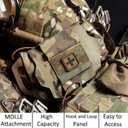 Molle Medical IFAK Pouch First Aid Kit Pack Two-Piece System Medical Roll and Carrier Supply Holder Camu