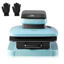 VEVOR 15x15 Auto Heat Press Machine, T Shirt Press Machine with Auto Release, Heat Up Fast & Even, Professional Tshirt Press Machine for Sublimation, Vinyl, Heat Transfer Projects, Light Blue