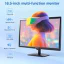 18.5 inch HD (1366 x 768) CCTV Monitor, 16:9 with BNC/VGA/HDMI/Built-in Speaker 60Hz Refresh Rate, Small Monitor for laptops, Computers and desktops,LED Display,VESA 75x75MM