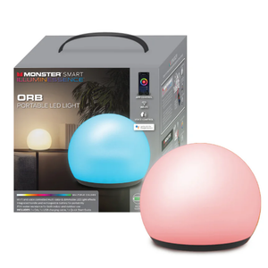 SMART 7.5" PORTABLE OUTDOOR MULTI-COLOR LED LIGHT ORB, RECHARGEABLE, VOICE CONTROL