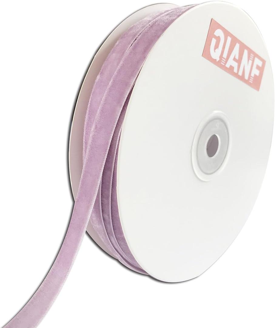 Vintage Lavender Velvet Ribbon, 3/8 Inch X 25Yd (3/8"-25 Yard, 82-Lavender)