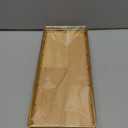 Bathroom Tray for Counter Top Organizer  Oak Wood Vanity Tray with Metal Frame for Dresser, Kitchen, Nightstand  Gold & White Decorative Storage (11" x 4.5" x 1.5")