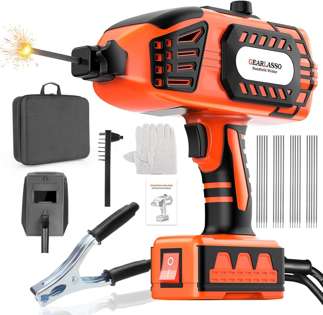 Portable Welding Machine 110V Handheld Welder with 20PCS Rods Electric ARC Welder with IGBT Inverter, 5 Adjustable Current Levels, Fits 3/321/8 Welding Rods, Ideal for DIY, Repair