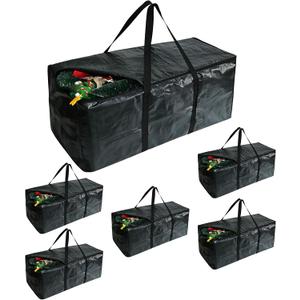 Demao Black Large Moving Bags,6 Pack Heavy Duty Storage Bags,Packing Bag with Handles & Zippers,Foldable Moving Tote Storage Box for Clothes,Relocation,College Dorm & Travel Storage-Moving Essentials