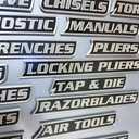 12 Pack of Magnetic Toolbox Labels, 3D-Printed Tool Box Labels, General Tool Box Organize Accessories, Reusable Tags for Steel Toolboxes, Carts, Drawers, and Cabinets(Black)