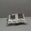 2Pcs Recessed Outlet Box, DBVS1C-1 Low Profile Electrical Boxes, Wall Plate Kit for New Vinyl Siding, Duplex & Decorator Style Covers,1-Gang, Vertical, Clear