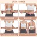 RANDY SUN Ultra Thin Back Brace for Women & Men, Invisible Lumbar Support Belt for Work & Travel, Breathable Posture Corrector for Mild Lower Back Pain Relief Under Clothing, Beige M/L (Waist:28"-31")