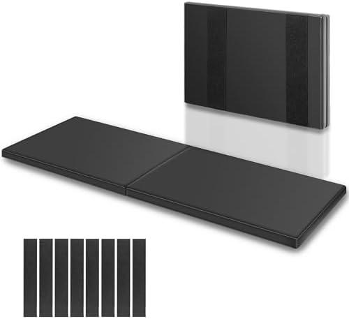 JOMOQ Gym Wall Pads 2" Thick Foam Wall Panels Wall Mats For Gym | High-Density Foam Tear-Resistant Waterproof 8 strips 4.33 inch Wide Hook-And-Loop Tape