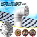 2Pcs PVC Termination Cap for 3 Inch Vent Pipe, 304 Stainless Steel Mesh Screen Vent Cover, Vent Pipe Screen & Exhaust Pipe End Cap with 2 Gloves for Furnace and Roof Vent (3in)