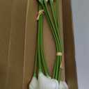 Letjolt White Calla Lily 12Pcs Artificial Flowers Bouquet for Wedding Bride Shower Blessing Gift Home Decoration Faux Calla Lilies Flower, White