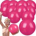 Raiten 12 Pcs Beach Ball Inflatable Beach Balls Large Inflatable Ball Floating Ball for Swimming Pool Party Favors Outdoor Activities Summer Birthday Party Supplies (Pink,12 Inch)