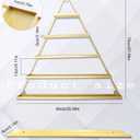 10PCS Metal Wall-mounted Nail Polish Storage Racks, 5 Tiers,Gold Triangular