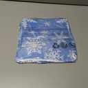 Horaldaily Christmas Tablecloth 7070 Inch Round, White Snow Blue Washable Table Cover for Party Picnic Dinner Decor