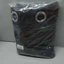 JIUZHEN Black Blackout Curtains with Tiebacks - Thermal Insulated, Light Blocking and Noise Reducing Grommet Curtains for Bedroom and Living Room, Set of 2 Window Curtain Panels, 60 x 96 Inch Length