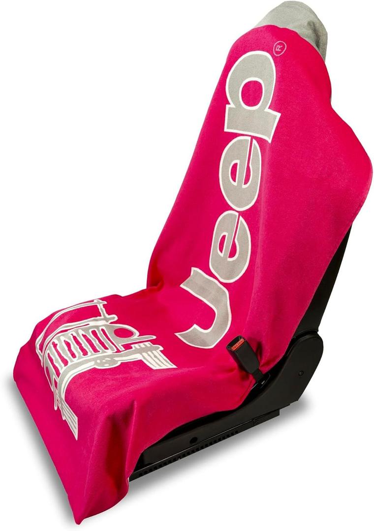 Seat Armour Jeep Seat Towel - Universal Fit Soft Machine Washable Jeep Towel - Easy Install, Multipurpose Towel2Go Seat Cover for Jeep - Pink