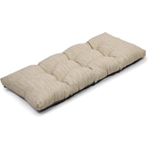 baibu 40 Inch Classic Solid Color Bench Cushion with Ties, Super Soft Indoor Outdoor Rectangle Bench Seat Cushion Standard Size Foam Pad with Non-Slip Bottom - One Pad Only (Beige, 40x15x3in)