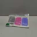 3 Pack 14 Grids Travel Pill Organizer Box with 415-Pcs Medicine Name Labels - Pocket Daily Pharmacy Case Container Kit - Travel Medication Holder Dispenser for Fish Oil Vitamin Supplement - Clear (Clear-blue+pink+grey)