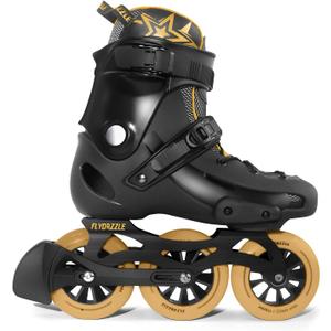 Men's Inline Skates 3WD 110MM - Urban Fitness Speed Skating with ABEC-9 Bearings, Hard Hoot Ankle Support, Optional Brake, US 10