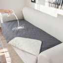 Genina 100% Waterproof Couch Cover for 3 Cushion Couch Sofa Cover for Dogs, Anti-Slip Sofa Covers Washable Couch Covers for Sectional Sofa L Shape Couch Protector, 1 Piece (Dark Gray, Sofa Large)