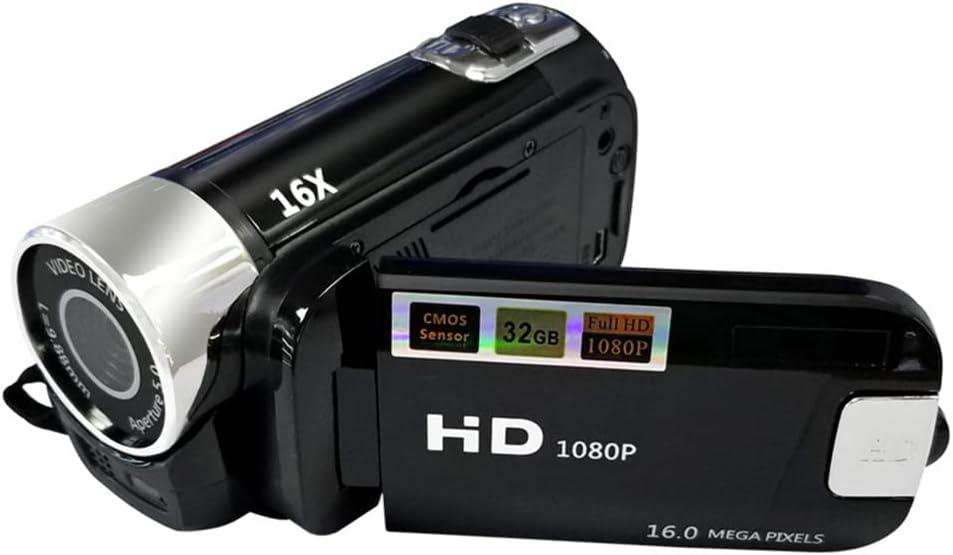 Andoer Portable 1080P High Definition Digital Video Camera DV Camcorder 16MP 2.7 Inch LCD Screen 16X Digital Zoom Built-in Battery (Black)