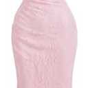 GORGLITTER Women's Lace Bodycon Fishtail Midi Dress Graduation Prom Wedding Guest Y2K Ruched Asymmetrical Summer Dress, Large