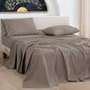 URBANHUT 1000 Thread Count 100% Cotton Queen Size Sheets, Soft & Breathable 4 Piece Bedsheet Set, Luxury Hotel Sheets Sateen Weave, Better Than Egyptian, 16" Elasticized Deep Pocket - Dark Grey