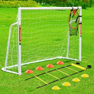 Soccer Goal 12x6,10x6.5, 8x6, 6x4FT Soccer Goals for Backyard Metal Soccer Goals for Kids Youth Adults Large Outdoor 2" Steel Soccer Goal Post Frame with Soccer Net Target Net Agility Ladder