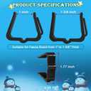 Christmas Light Hangers Clips 1 5/8 inch Fascia Board Clips Hooks Deck Light Clips Holiday Light Clip for Christmas Decoration Roof Gutter Fence in Thickness from 1" to 1 5/8" (Black, 100PCS) (Big)